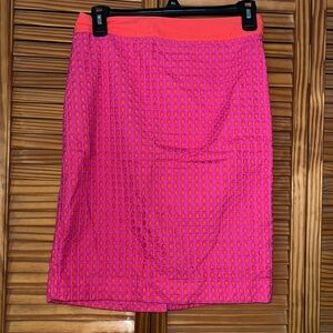Talbots Petite Orange Pink Pencil Skirt Size‎ 2P